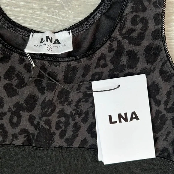 LNA Black Leopard Sports Bra | NWT Size Small - Picture 5 of 10